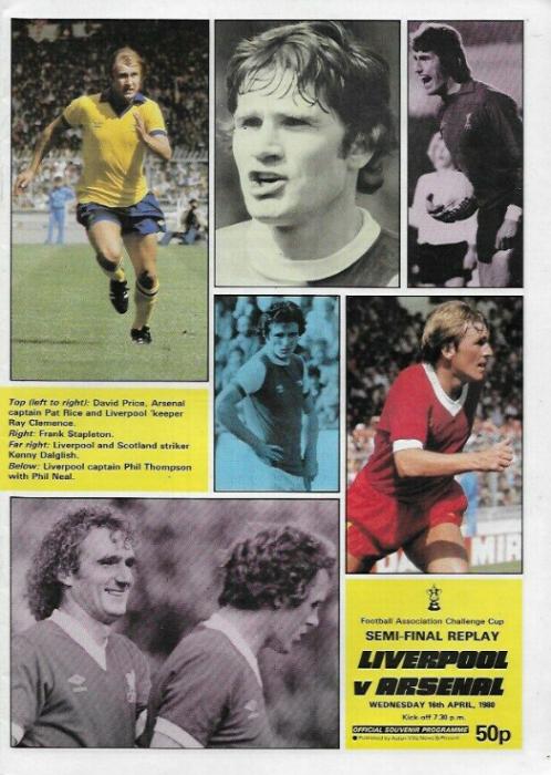 1980 FA CUP SEMI-FINAL 1st REPLAY - ARSENAL v LIVERPOOL